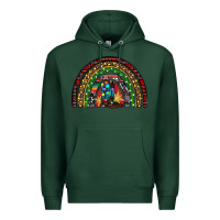 Sports Green Christmas cowboy boots rainbow Premium Hoodie - RanaPortraitStore