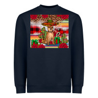Navy Chihuahua Christmas Heavyweight Sweatshirt - JahusDesignShop