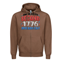 Chestnut united states second 1776 amendment Zipper Hoodie - MaliasSmallBusiness