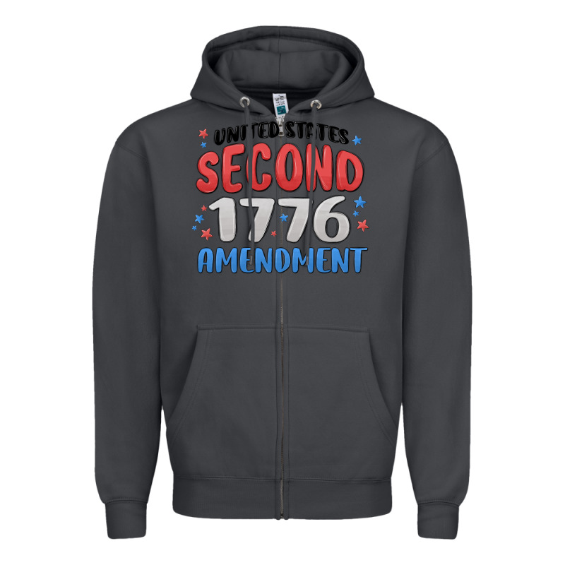 United States Second 1776 Amendment Zipper Hoodie by MaliasSmallBusiness | Teevron
