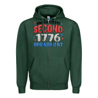 Sports Green united states second 1776 amendment Zipper Hoodie - MaliasSmallBusiness