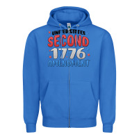 True Royal united states second 1776 amendment Zipper Hoodie - MaliasSmallBusiness