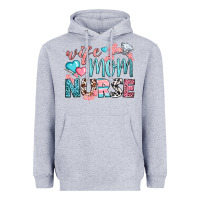Heather Grey Wife Mom Nurse Heavyweight Hoodie - BundleAndBundleShop