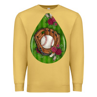 Antique Gold baseball and western roses teardrop  4 Premium Sweatshirt - BundleAndBundleShop