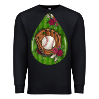 Black baseball and western roses teardrop  4 Premium Sweatshirt - BundleAndBundleShop