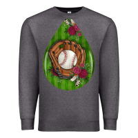 Charcoal Heather baseball and western roses teardrop  4 Premium Sweatshirt - BundleAndBundleShop