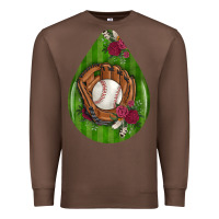 Chestnut baseball and western roses teardrop  4 Premium Sweatshirt - BundleAndBundleShop