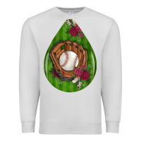 Baseball And Western Roses Teardrop  4 Premium Sweatshirt | Teevron