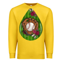 Lemon baseball and western roses teardrop  4 Premium Sweatshirt - BundleAndBundleShop