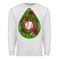 Oatmeal Heather baseball and western roses teardrop  4 Premium Sweatshirt - BundleAndBundleShop