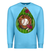 Ocean Blue baseball and western roses teardrop  4 Premium Sweatshirt - BundleAndBundleShop