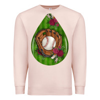 Pale Pink baseball and western roses teardrop  4 Premium Sweatshirt - BundleAndBundleShop