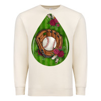 Sandshell baseball and western roses teardrop  4 Premium Sweatshirt - BundleAndBundleShop