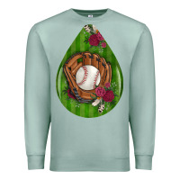 Seafoam baseball and western roses teardrop  4 Premium Sweatshirt - BundleAndBundleShop