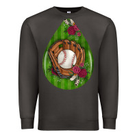 Smoke baseball and western roses teardrop  4 Premium Sweatshirt - BundleAndBundleShop