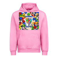 Fuchsia Pink different is beautiful Urban Hoodie - TumblerDesignByShophia