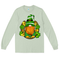 St Patricks Day Gnomes Horseshoe Shamrock Gold Long Sleeve Tee | Teevron