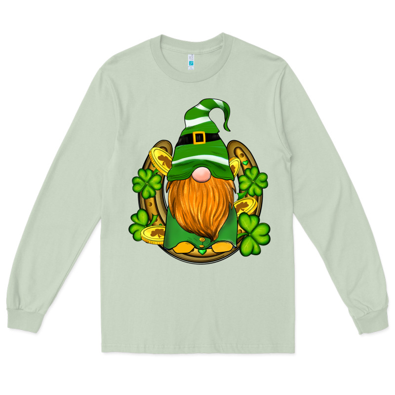 St Patricks Day Gnomes Horseshoe Shamrock Gold Long Sleeve Tee by Artiststas | Teevron