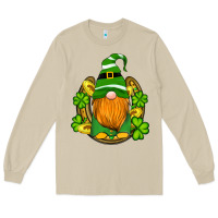 Mushroom st patricks day gnomes horseshoe shamrock gold Long Sleeve Tee - Artiststas