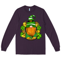 Plum st patricks day gnomes horseshoe shamrock gold Long Sleeve Tee - Artiststas