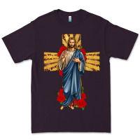 Plum jesus christ cross Premium Tee - texasbilliewilder