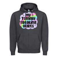Smoke my tummy freaking hurts Zipper Hoodie - MaliasSmallBusiness