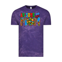 Cloud Purple ausome autism mom Vintage Tee - AdoDesignShop
