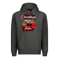 Charcoal Heather Christmas With My Tribe Premium Hoodie - Bettercallsaul