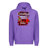 Purple Christmas With My Tribe Premium Hoodie - Bettercallsaul
