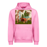 Fuchsia Pink camping is my happy place Urban Hoodie - TumblerDesignByShophia