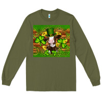 Army Green st patricks day cow Long Sleeve Tee - Artiststas