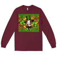Burgundy st patricks day cow Long Sleeve Tee - Artiststas