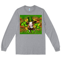 Heather Grey st patricks day cow Long Sleeve Tee - Artiststas