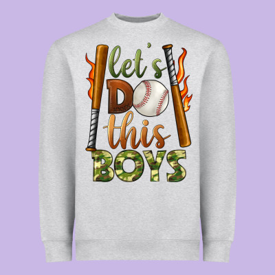 Let's Do This Boys Baseball Heavyweight Sweatshirt Designed By Bundleandbundleshop