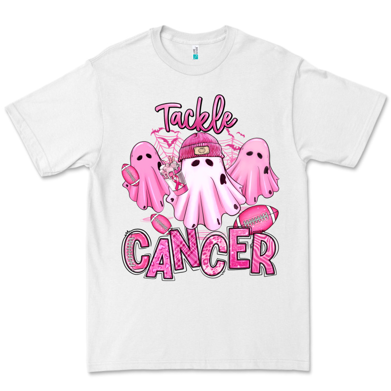 Tackle Cancer Halloween Ghosts American Football Premium Tee by RanaPortraitStore | Teevron