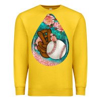 Lemon baseball and western roses teardrop  3 Premium Sweatshirt - BundleAndBundleShop