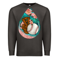 Smoke baseball and western roses teardrop  3 Premium Sweatshirt - BundleAndBundleShop