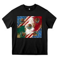 Black American with mexican flag Heavy Core Tee - RanaPortraitStore