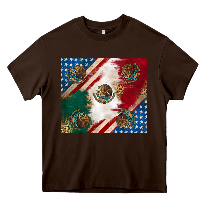 American With Mexican Flag Heavy Core Tee by RanaPortraitStore | Teevron