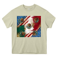 Mossy American with mexican flag Heavy Core Tee - RanaPortraitStore