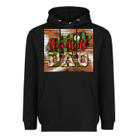 Black Baseball Dad Tumbler Heavyweight Hoodie - BundleAndBundleShop