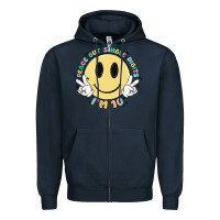 Navy peace out single digits im 10 Zipper Hoodie - MaliasSmallBusiness