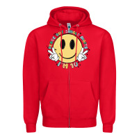 Red peace out single digits im 10 Zipper Hoodie - MaliasSmallBusiness