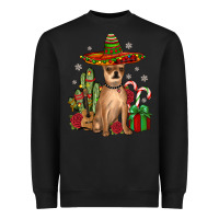 Black Chihuahua Christmas Heavyweight Sweatshirt - JahusDesignShop