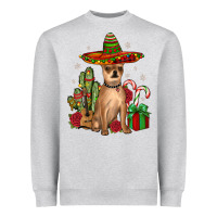 Heather Grey Chihuahua Christmas Heavyweight Sweatshirt - JahusDesignShop