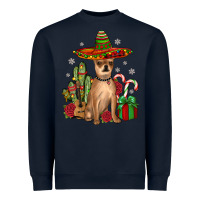 Navy Chihuahua Christmas Heavyweight Sweatshirt - JahusDesignShop