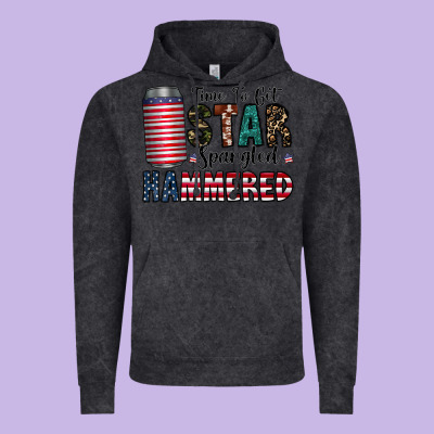 Star Spangled Hammered Vintage Hoodie Designed By Cowhidedigitalart