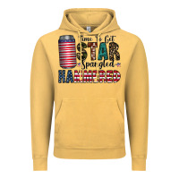 Vintage Mustard Star Spangled Hammered Vintage Hoodie - CowhideDigitalArt