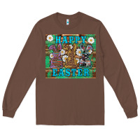 Chestnut easter happy easter western bunnies daisies Long Sleeve Tee - Artiststas