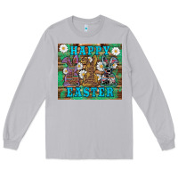 Moon Dust easter happy easter western bunnies daisies Long Sleeve Tee - Artiststas
